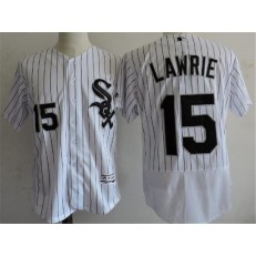 MLB Chicago White Sox 15 Brett Lawrie White Home 2016 Flexbase Majestic Baseball Men Jersey