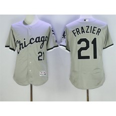 MLB Chicago White Sox 21 Todd Frazier Gray Road 2016 Flexbase Majestic Baseball Men Jersey
