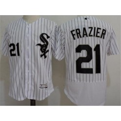 MLB Chicago White Sox 21 Todd Frazier White Home 2016 Flexbase Majestic Baseball Men Jersey