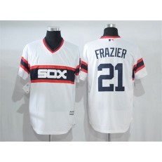 MLB Chicago White Sox 21 Todd Frazier White Pullover Stitched Majestic Cool Base Men Jersey