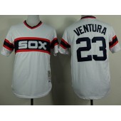MLB Chicago White Sox 23 Robin Ventura 1983 White Pullover Throwback Men Jersey