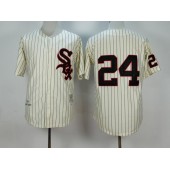 MLB Chicago White Sox 24 Joe Crede 1959 Cream Mitchell & Ness Throwback Men Jersey