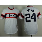 MLB Chicago White Sox 24 Joe Crede 1983 White Pullover Throwback Men Jersey