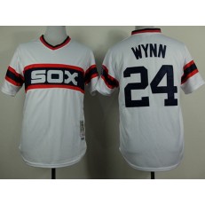 MLB Chicago White Sox 24 Joe Crede 1983 White Pullover Throwback Men Jersey