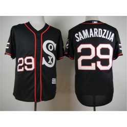 MLB Chicago White Sox 29 Jeff Samardzija Black New Cool Base Stitched Men Jersey