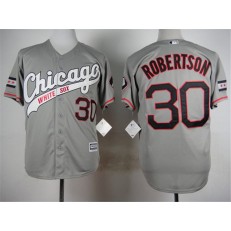 MLB Chicago White Sox 30 David Robertson 2015 Gray Men Jersey