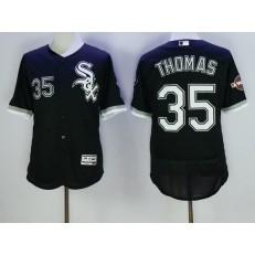 MLB Chicago White Sox 35 Frank Thomas Black Home 2005 World Series Flexbase Majestic Baseball Men Jersey