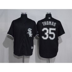 MLB Chicago White Sox 35 Frank Thomas Black Stitched Majestic Cool Base Men Jersey