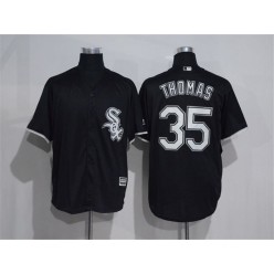 MLB Chicago White Sox 35 Frank Thomas Black Stitched Majestic Cool Base Men Jersey
