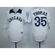 MLB Chicago White Sox 35 Frank Thomas White 1976 Turn Back The Clock Men Jersey