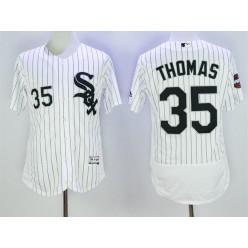 MLB Chicago White Sox 35 Frank Thomas White Home 2005 World Series Flexbase Majestic Baseball Men Jersey