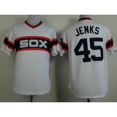 MLB Chicago White Sox 45 Michael Jordan 1983 White Pullover Throwback Men Jersey