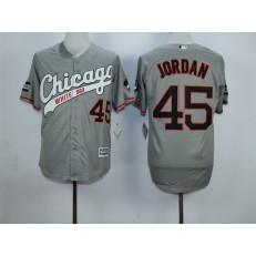 MLB Chicago White Sox 45 Michael Jordan 2015 Gray Men Jersey