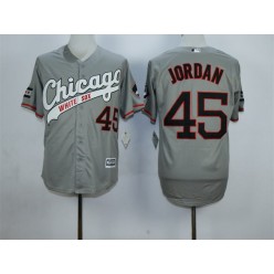 MLB Chicago White Sox 45 Michael Jordan 2015 Gray Men Jersey