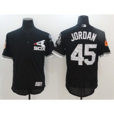MLB Chicago White Sox 45 Michael Jordan Black 2017 Spring Training Stitched Majestic Flex Base Men Jersey