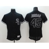 MLB Chicago White Sox 45 Michael Jordan Black Fashion Flexbase Authentic Collection Stitched Men Jersey