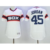 MLB Chicago White Sox 45 Michael Jordan Retired White Pullover 2016 Flexbase Majestic Baseball Men Jersey
