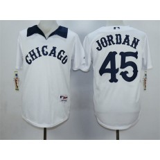 MLB Chicago White Sox 45 Michael Jordan White 1976 Turn Back The Clock Men Jersey