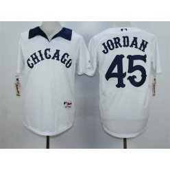 MLB Chicago White Sox 45 Michael Jordan White 1976 Turn Back The Clock Men Jersey