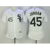 MLB Chicago White Sox 45 Michael Jordan White with Green Memorial Day Stitched Majestic Flex Base Men Jersey