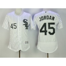 MLB Chicago White Sox 45 Michael Jordan White with Green Memorial Day Stitched Majestic Flex Base Men Jersey
