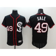 MLB Chicago White Sox 49 Chris Sale Retired Black Retro 2016 Flexbase Majestic Baseball Men Jersey