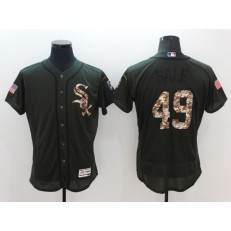 MLB Chicago White Sox 49 Chris Sale Retired Green Salute to Service 2016 Flexbase Majestic Baseball Men Jersey