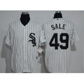MLB Chicago White Sox 49 Chris Sale Retired White Home Stitched Majestic Cool Base Men Jersey