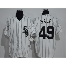 MLB Chicago White Sox 49 Chris Sale Retired White Home Stitched Majestic Cool Base Men Jersey