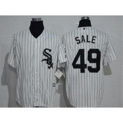 MLB Chicago White Sox 49 Chris Sale Retired White Home Stitched Majestic Cool Base Men Jersey