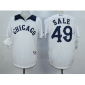 MLB Chicago White Sox 49 Chris Sale White 1976 Turn Back The Clock Men Jersey