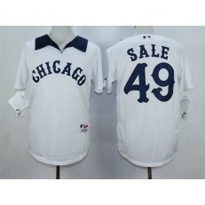 MLB Chicago White Sox 49 Chris Sale White 1976 Turn Back The Clock Men Jersey