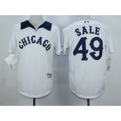 MLB Chicago White Sox 49 Chris Sale White 1976 Turn Back The Clock Men Jersey