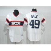MLB Chicago White Sox 49 Chris Sale White Pullover Stitched Majestic Cool Base Men Jersey