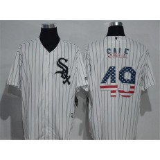 MLB Chicago White Sox 49 Chris Sale White USA Flag Fashion Baseball Men Jersey