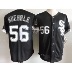 MLB Chicago White Sox 56 Mark Buehrle Black Throwback Men Jersey