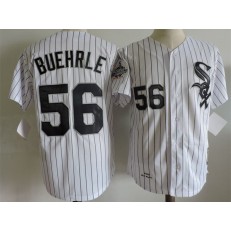MLB Chicago White Sox 56 Mark Buehrle White 2015 World Serise Patch Baseball Men Jersey