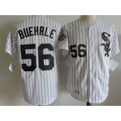 MLB Chicago White Sox 56 Mark Buehrle White 2015 World Serise Patch Baseball Men Jersey