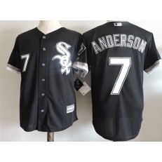 MLB Chicago White Sox 7 Tim Anderson Black Cool Base Stitched Men Jersey