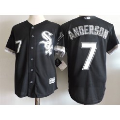 MLB Chicago White Sox 7 Tim Anderson Black Cool Base Stitched Men Jersey