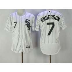 MLB Chicago White Sox 7 Tim Anderson White Home 2016 Flexbase Majestic Baseball Men Jersey