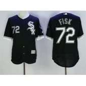 MLB Chicago White Sox 72 Carlton Fisk Black 2016 Flexbase Majestic Baseball Men Jersey