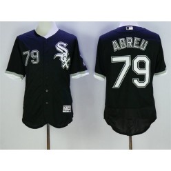 MLB Chicago White Sox 79 Jose Abreu Black 2016 Flexbase Majestic Baseball Men Jersey
