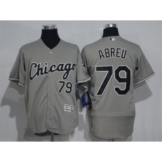 MLB Chicago White Sox 79 Jose Abreu Gray Road 2016 Flexbase Majestic Baseball Men Jersey