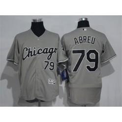 MLB Chicago White Sox 79 Jose Abreu Gray Road 2016 Flexbase Majestic Baseball Men Jersey
