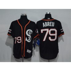 MLB Chicago White Sox 79 Jose Abreu Retired Black Retro 2016 Flexbase Majestic Baseball Men Jersey