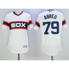 MLB Chicago White Sox 79 Jose Abreu Retired White Pullover 2016 Flexbase Majestic Baseball Men Jersey