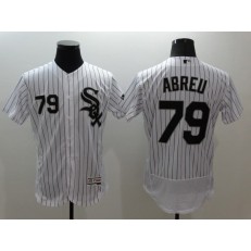 MLB Chicago White Sox 79 Jose Abreu White Home 2016 Flexbase Majestic Baseball Men Jersey