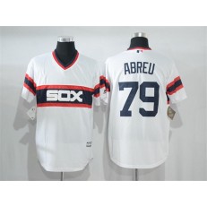 MLB Chicago White Sox 79 Jose Abreu White Pullover Stitched Majestic Cool Base Men Jersey