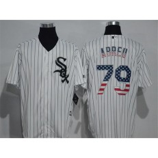 MLB Chicago White Sox 79 Jose Abreu White USA Flag Fashion Baseball Men Jersey